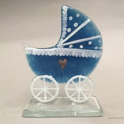 Figurka - Wózeczek dziecięcy - niebieski