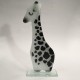 Figurka żyrafa 04 biała w czarne cętki