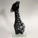 Figurka żyrafa 05 czarna w białe cętki