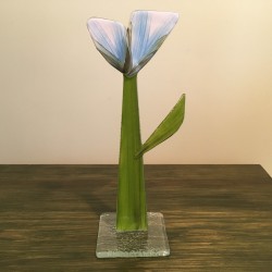 Szklany kwiat na podstawie 13 (ok 26cm)