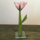 Szklany kwiat na podstawie 14 (ok 26cm)
