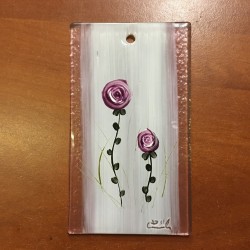 Outlet - Obrazek 7x12 - "Różyczki fioletowe na pasku"