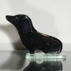 Figurka pies jamnik 05 czarny stojący