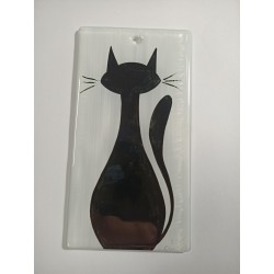 Outlet - Obrazek 8,5x16 - "Czarny kot na białym tle"