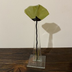 Kwiat na podstawie 20 (ok 26cm) Mak zielony
